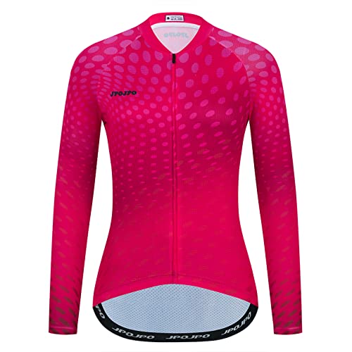Radtrikot Langarm Frauen Fahrrad Top Weiblich Mountain Road MTB Shirts Kleidung Herbst Frühling, 232, XXL von Weimostar