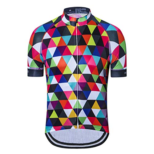 Radtrikot Männer Männer Fahrrad Trikot MTB Trikot Reißverschluss Mountain Road Fahrrad Tops T-Shirts Atmungsaktive schnell trocknende Kleidung Sommer Rennrad Trikot Herrenbekleidung Bunte XL von Weimostar