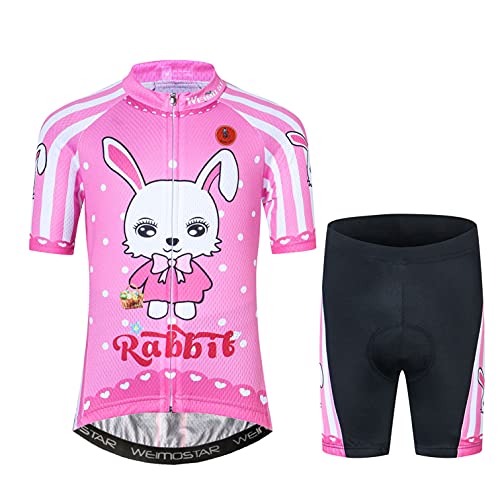 Radtrikot Shorts Set gepolstert Kinder Fahrrad Top Anzug Kinder Fahrrad MTB Shirt Boy Girl Mountain Road Kleidung Short Racing Reitstrumpfhose S. von Weimostar