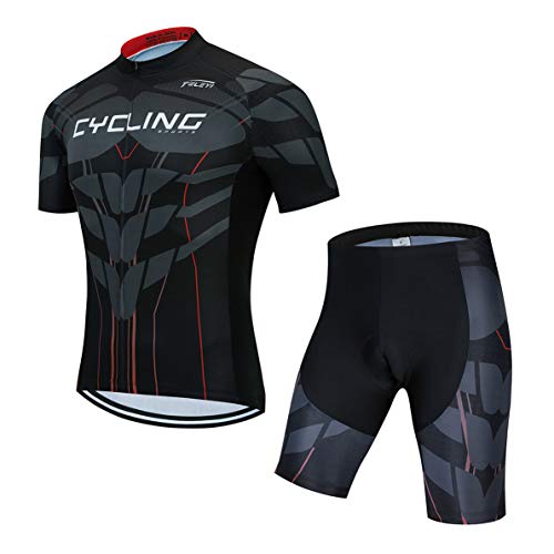 Radtrikot setzt Männer Bike Top Mountainbike Trikot Shorts Anzug Fahrrad Shirt Road Fahrradbe Rennen MTB Kleidung Sommer atmungsaktiv Sommer grau XXL von Weimostar