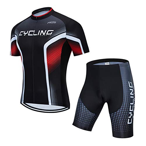 Radtrikot setzt Männer Bike Top Mountainbike Trikot Shorts Anzug Fahrrad Shirt Straße Fahrrad Kleidung Reiten Rennen MTB Kleidung Sommer Mann weiß XL von Weimostar