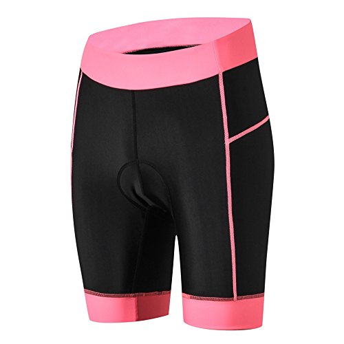 Weimostar Damen-Radhose, für Mountainbike, gepolsterte Fahrradhose für Frauen und Mädchen, Größe S - 3XL - Pink - 3X-Groß von Weimostar