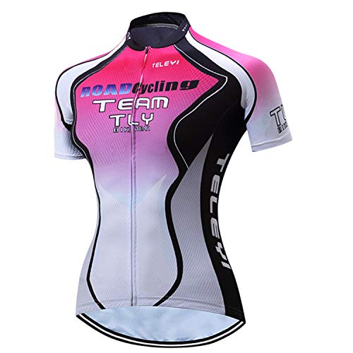 Weimostar Damen Radtrikot Kurzarm Damen Fahrradtrikots Atmungsaktives Fahrradhemd Fahrradoberteile ZCQ65 Cc6340 Brust für 76-80CM = Tag S. von Weimostar