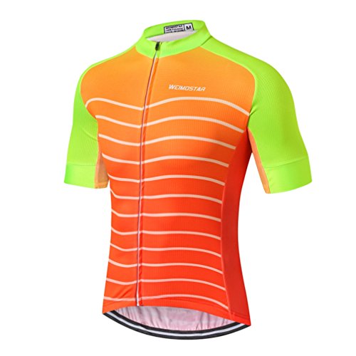 Weimostar Herren-Fahrradtrikot, Mountainbike-Trikot für Herren - Grau - Etikett 4XL Brust 112/117 cm von Weimostar