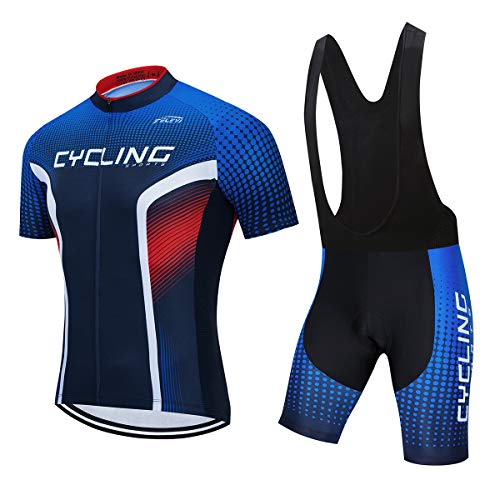 Weimostar Radtrikot Herren Set Kurzarm Rennrad Trikot Set Sommer Radbekleidung 4D Gel Fahrradbekleidung Fahrrad Bekleidung Anzug Atmungsaktive Fahrradtrikot Set CC64 von Weimostar
