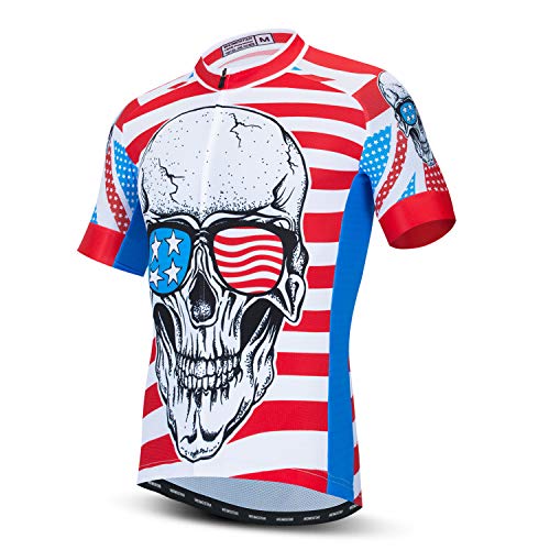 Weimostar Radtrikot Herren Breathable Outdoor Sports Rennrad Jersey America XXL von Weimostar