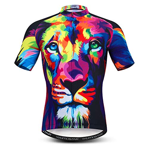 Weimostar Radtrikot Herren Herren Bike Shirts 3D Print Sommer Kurzarm Bike Tops von Weimostar