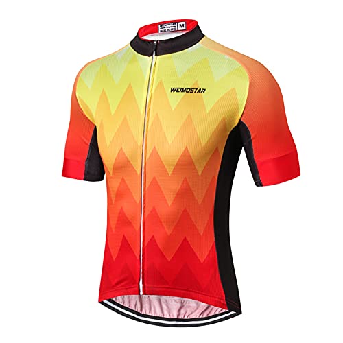 Radtrikot Herren Herren Bike Top Fahrradhemd Rennradbekleidung Racing MTB Mountain Riding Jacken Kurzarm Sommer XXXL von Weimostar