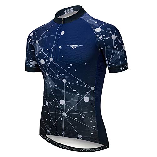 Weimostar Radtrikot Herren Herren Kurzarm Fahrrad Trikots Fahrrad Shirt Zurück 3 Taschen von Weimostar