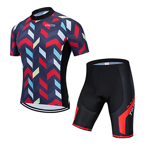 Weimostar Radtrikot Herren Set Kurzarm Rennrad Trikot Set Sommer Radbekleidung 4D Gel Fahrradbekleidung Fahrrad Bekleidung Anzug Atmungsaktive Fahrradtrikot Set CC64 von Weimostar
