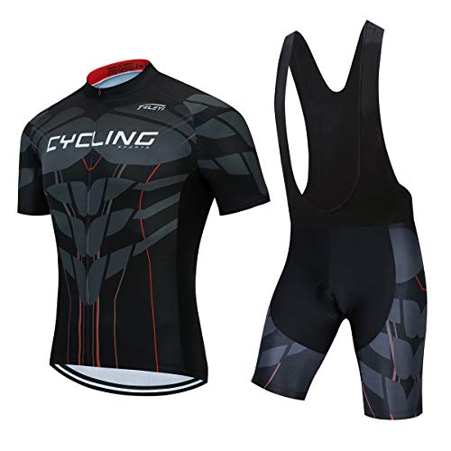 Weimostar Radtrikot Herren Set Kurzarm Rennrad Trikot Set Sommer Radbekleidung 4D Gel Fahrradbekleidung Fahrrad Bekleidung Anzug Atmungsaktive Fahrradtrikot Set CC64 von Weimostar