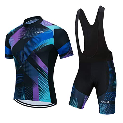 Weimostar Radtrikot Herren Set Kurzarm Rennrad Trikot Set Sommer Radbekleidung 4D Gel Fahrradbekleidung Fahrrad Bekleidung Anzug Atmungsaktive Fahrradtrikot Set CC64 von Weimostar