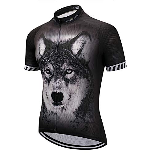 Weimostar Radtrikots Kurzarm Bike Running Racing Outdoor Sport Tops für Herren Wolf M. von Weimostar