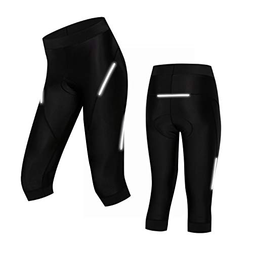 weimostar Fahrradhose Frauen Bike Bermuda Shorts 4D Gel Pad Coolmax Fahrradhose MTB Schwarz Bike Pants Hose, Cd1911, M (Taille 24/29") von Weimostar