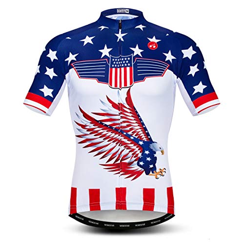 weimostar Fahrradtrikot Herren Fahrradbekleidung Fahrradtrikot Top Shirt Road MTB Jersey Kurzarm Sommer XXX-Large Us Weiß von Weimostar