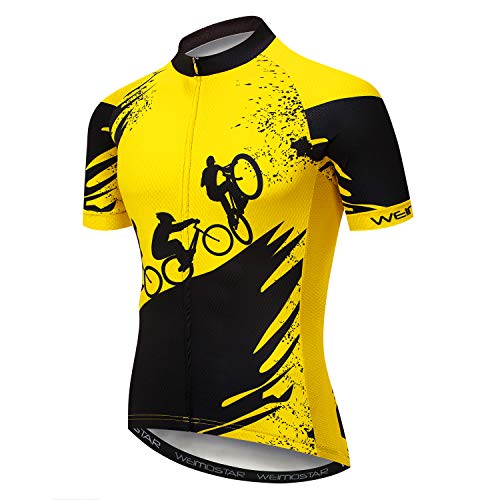 Fahrradtrikot Herren Fahrradtrikot MTB Fahrrad Sommer Kurzarm Radfahren Shirt Tops von Weimostar