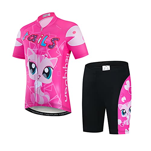 weimostar Radtrikot Shorts Set Gepolstert Anzug Kinder Fahrrad Tops Shirt Mountainbike Reiten, 226, M von Weimostar