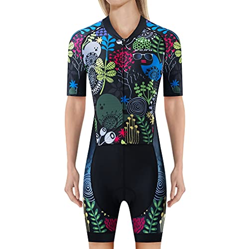 weimostar Triathlon-Anzüge für Damen, Fahrradtrikot, gepolstert, einteiliger Tri-Anzug, Sonnen, Schwimmen, Jp8110-1, 36 von Weimostar