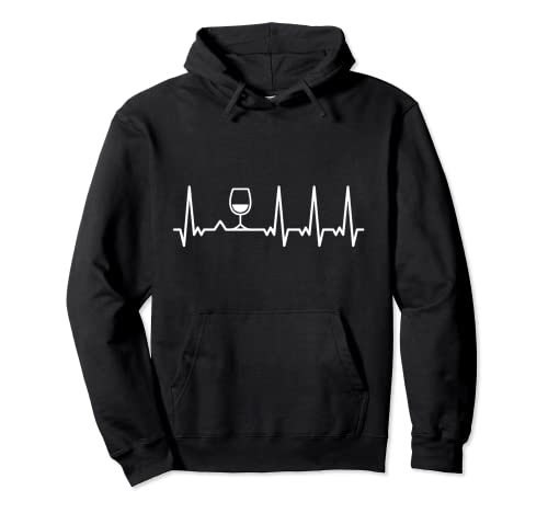 Herzschlag Rotwein Weinliehaber Geschenk Damen Herren Pullover Hoodie Herzschlag Rotwein Weinliehaber Geschenk Damen Herren Pullover Hoodie von Wein Design Deko Weintrinker Outfit elegant Damen