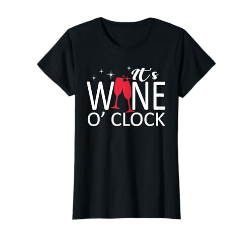 It's Wine o'Clock - Lustiges Frauen Rotwein Weißwein T-Shirt It's Wine o'Clock - Lustiges Frauen Rotwein Weißwein T-Shirt von Wein Sprüche für Weinliebhaber Deko & Geschenke