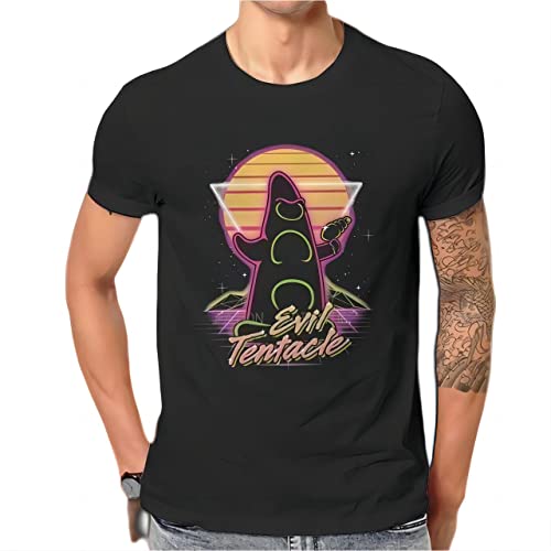 Retro Evil O Neck Tshirt Day of The Tentacle Game Pure Cotton Original T Shirt Men Tops Fashion Oversized von Wein