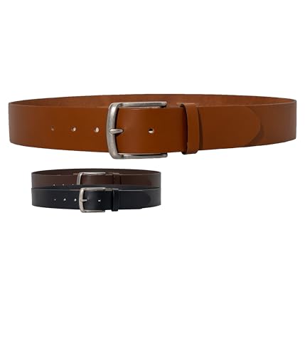 Weinmann® Gürtel Herren Montana Belt – 100% italienisches Rindsleder, Ledergürtel, schicker Jeansgürtel – Breite 4 cm – Made in DE, Cognac von Weinmann