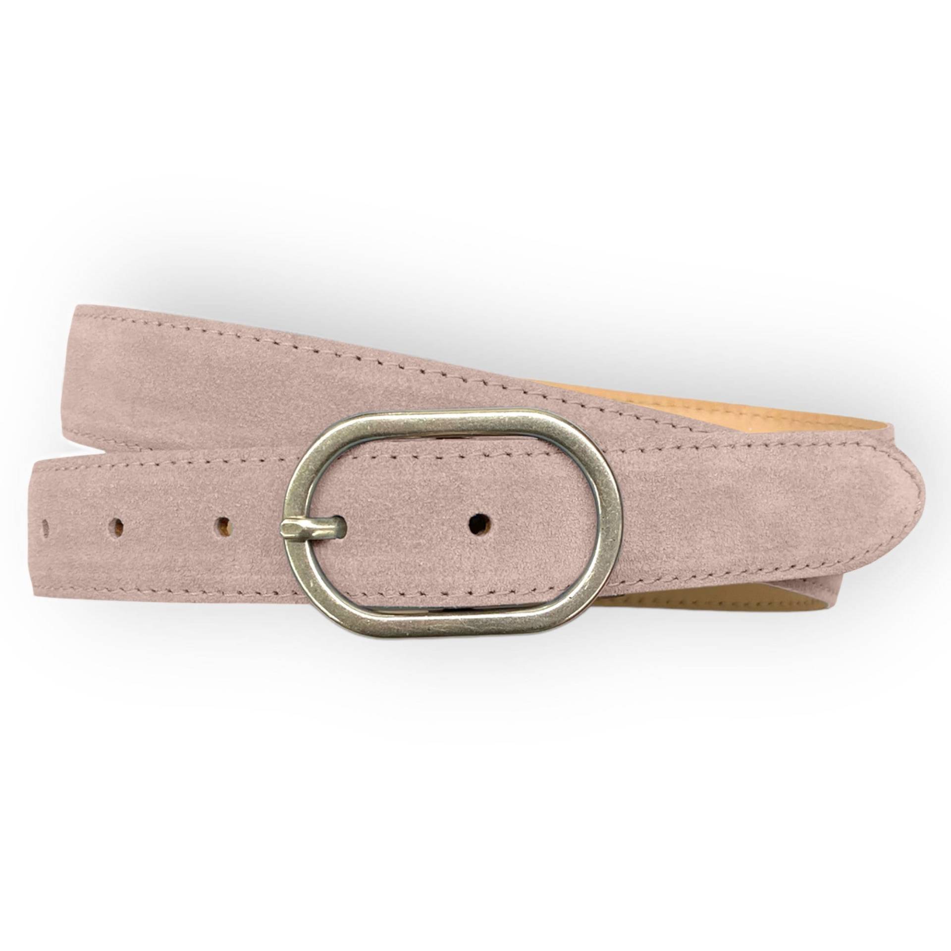 Damengürtel Ledergürtel Veloursleder Jeansgürtel Gürtel in Farbe Rosa von WeinmannAccessories