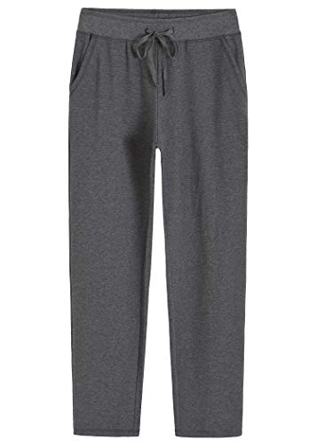 Weintee Damen Baumwolle Sweatpants mit Taschen - Grau - 4X-Groß von Weintee