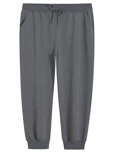Weintee Damen-Jogginghose in Übergröße aus Baumwolle mit Taschen, Dunkelgrau, XXX-Large Mehr von Weintee