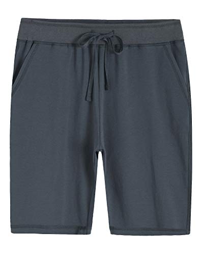 Weintee Damen Soft Knit Bermuda Shorts mit Taschen, Dunkelgrau, XX-Large Plus von Weintee