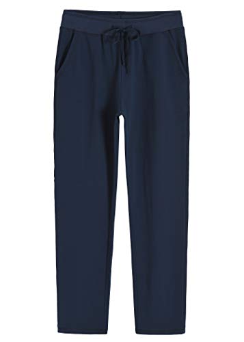 Weintee Damen Sweatpants Baumwolle mit Taschen - Blau - Mittel von Weintee