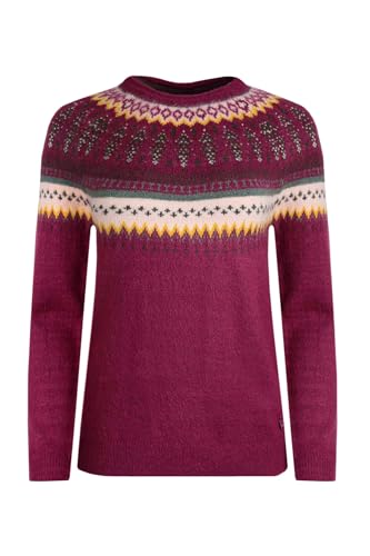Weird Fish Lowell Fair Isle Pullover, Boysenberry, 42 von Weird Fish