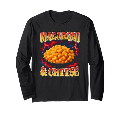 Makkaroni und Käse Lieblingsessen Weird 90s Man N Cheese Langarmshirt von Weird Food Meme Merch