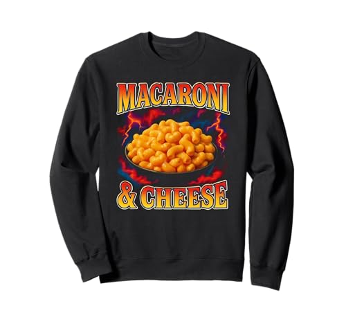 Makkaroni und Käse Lieblingsessen Weird 90s Man N Cheese Sweatshirt von Weird Food Meme Merch