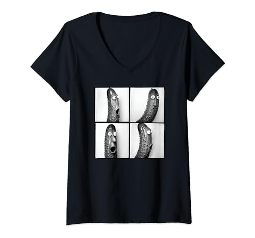 Damen Weird Pickle Stuff Pickle Strange Food Ugly Peinlich T-Shirt mit V-Ausschnitt Damen Weird Pickle Stuff Pickle Strange Food Ugly Peinlich T-Shirt mit V-Ausschnitt von Weird Pickle Things Weird Food Decor Men Women