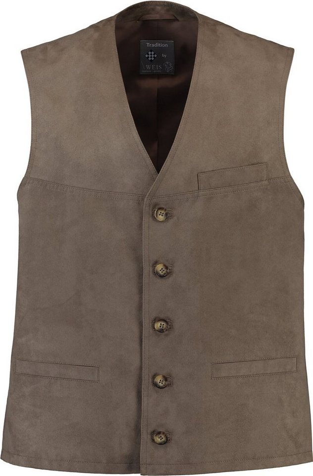 Weis Trachtenweste GEBR. WEIS Micro Weste beige Starnberg von Weis