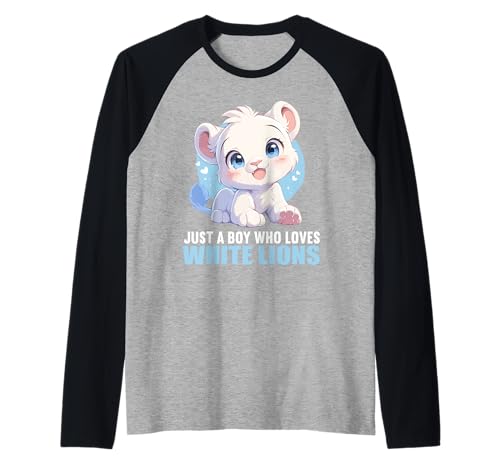Herren Weiße Löwen Weißer Löwe Raglan Herren Weiße Löwen Weißer Löwe Raglan von Weiße Löwen Weißer Löwe Tier Shop