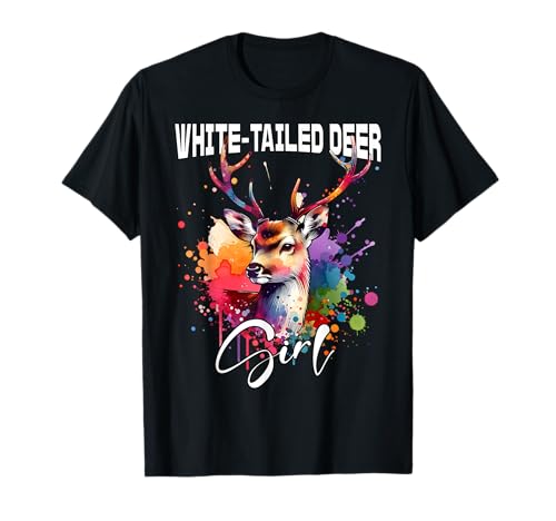 White-Tailed Deer Mädchen Weisswedelhirsch T-Shirt White-Tailed Deer Mädchen Weisswedelhirsch T-Shirt von Weisswedelhirsch Designs Damen