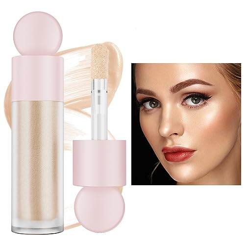 Liquid Highlighter Natural Glow für Gesicht und Körper, Leicht Feuchtigkeitsspendend Highlighter-Makeup für Langanhaltenden Schimmer, Contouring stick Einfach zu Bedienen mit Kissen Applikator von Weixinbuy