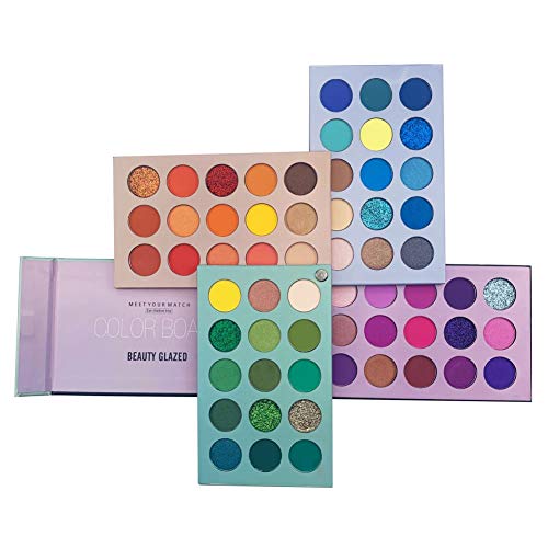 Makeup Palette 60 Farben Hochpigmentierte Farbtafel Langlebige Lidschatten-Palette Mattes und Schimmer Mischbarer Lidschatten Make-up Professionelle Augenkosmetik von Weixinbuy
