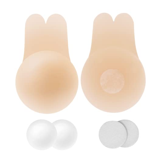 Nippelpads, Nipple Cover für Damen,Wiederverwendbares Silikon Nipple Pads,Ultradünne Selbstkleb Unsichtbar Atmungsaktiv.,Nippelpads Nippel Kleber für Abendkleider [8 cm ] von Weklea