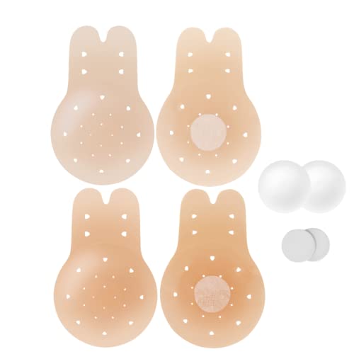 Nippelpads, Nipple Cover für Damen,Wiederverwendbares Silikon Nipple Pads,Ultradünne Selbstkleb Unsichtbar Atmungsaktiv.,Nippelpads Nippel Kleber für Abendkleider [8 cm ] von Weklea