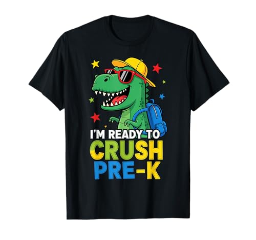 I'm Ready to Crush Pre K Dinosaurier 1st Day of Prek School Boy T-Shirt I'm Ready to Crush Pre K Dinosaurier 1st Day of Prek School Boy T-Shirt von Welcome Back To School 2025