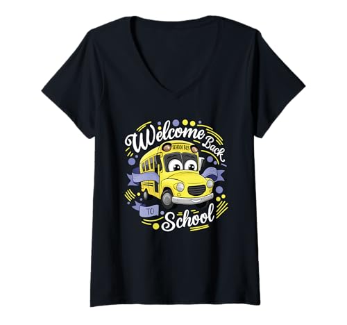 Damen Welcome Back to School Lehrer Schüler Einschulung Schulstart T-Shirt mit V-Ausschnitt Damen Welcome Back to School Lehrer Schüler Einschulung Schulstart T-Shirt mit V-Ausschnitt von Welcome Back To School Apparel