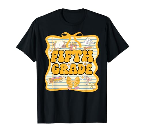 Mädchen aus der fünften Klasse zum Schulanfang verbeugen Sich, 5. Klasse, fetzig T-Shirt Mädchen aus der fünften Klasse zum Schulanfang verbeugen Sich, 5. Klasse, fetzig T-Shirt von Welcome Back To School First Day Of Fifth Grade