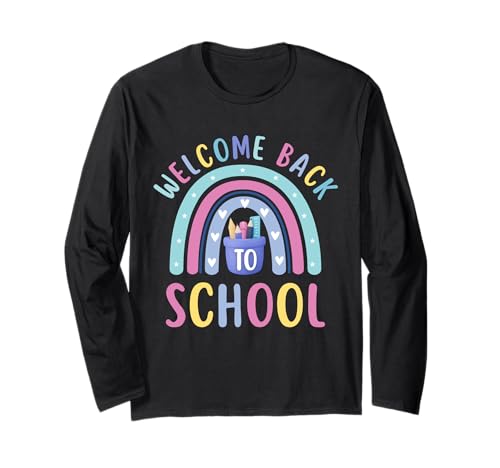 Retro Welcome Back to School Teacher Appreciation Boys Girls Langarmshirt Retro Welcome Back to School Teacher Appreciation Boys Girls Langarmshirt von Welcome Back To School & First Day of School Tee