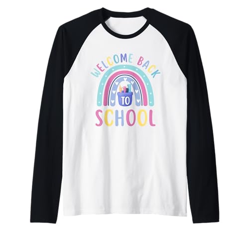 Retro Welcome Back to School Teacher Appreciation Boys Girls Raglan Retro Welcome Back to School Teacher Appreciation Boys Girls Raglan von Welcome Back To School & First Day of School Tee
