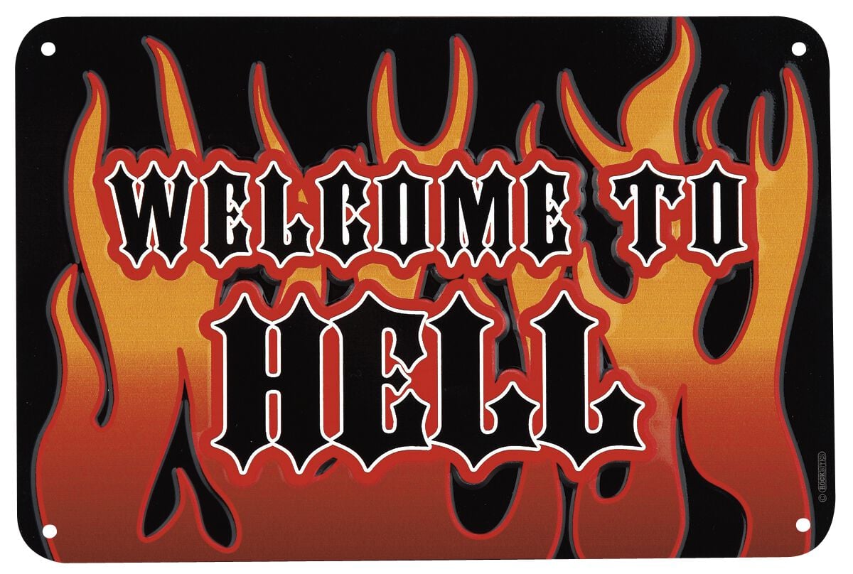 Welcome To Hell Blechschilder multicolor Welcome To Hell Blechschilder multicolor von Welcome To Hell