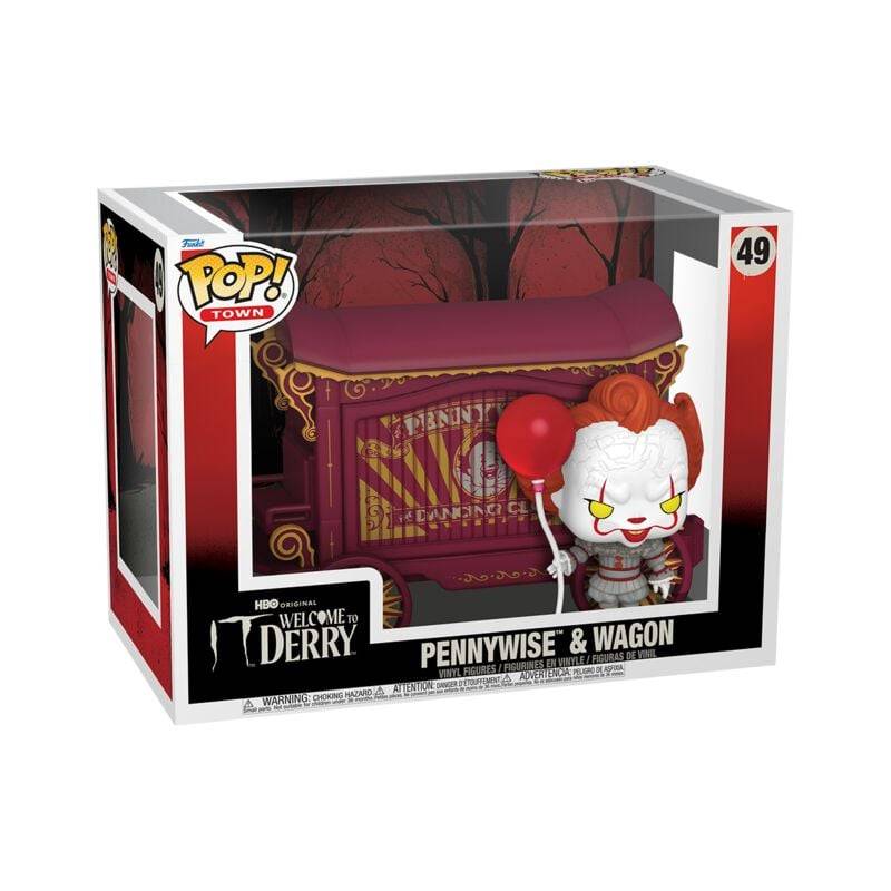 Welcome to Derry - Pennywise & Wagon (Pop! Town) Vinyl Figur 49 - Funko Pop! Figur - Funko Shop Deutschland - Lizenzierter Fanartikel von Welcome to Derry