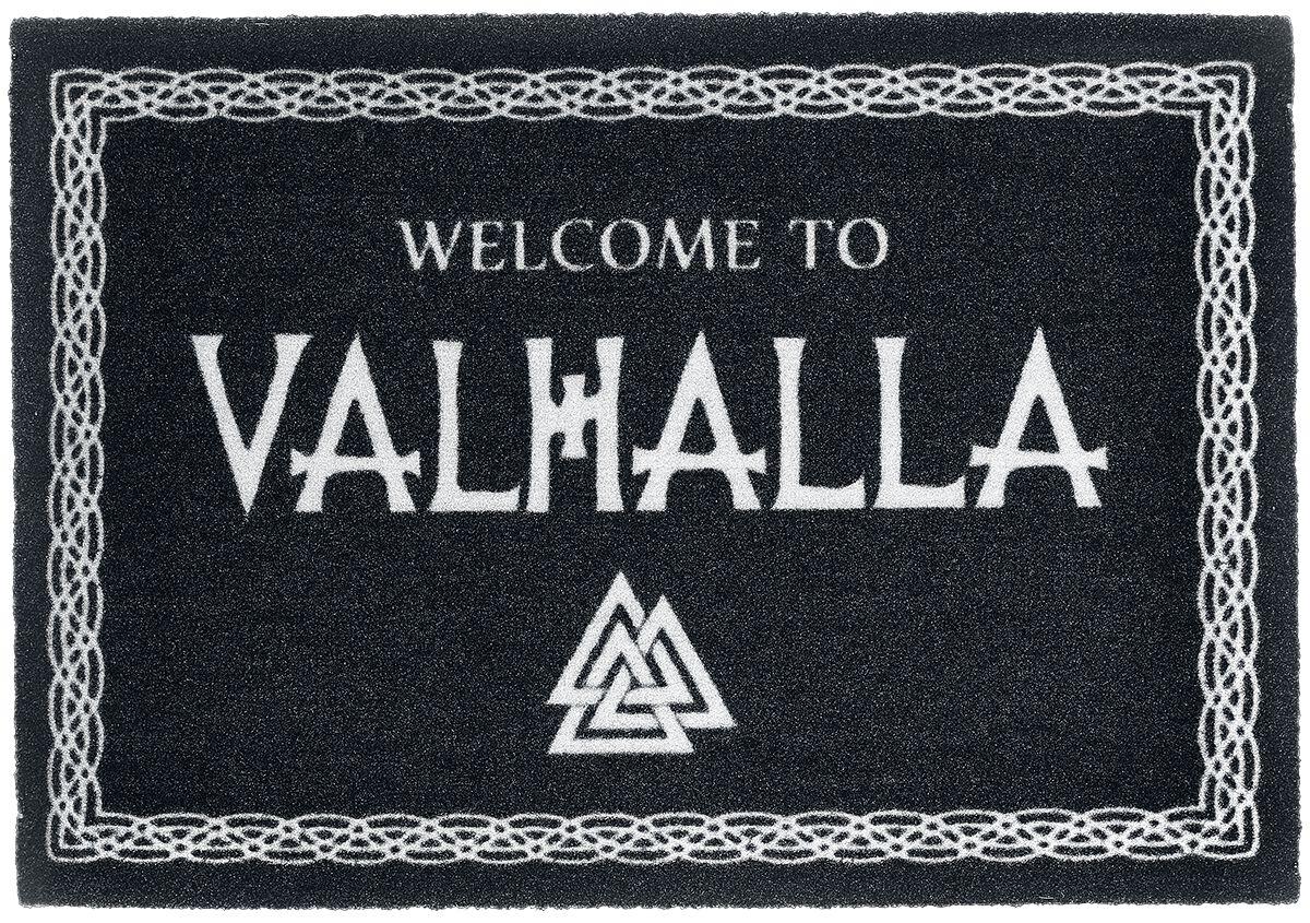 Welcome to Valhalla Fußmatte - schwarz/weiß von Welcome to Valhalla